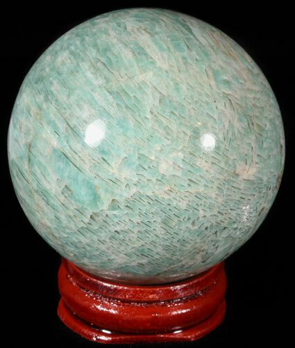 Polished Amazonite Crystal Sphere - Madagascar #51619